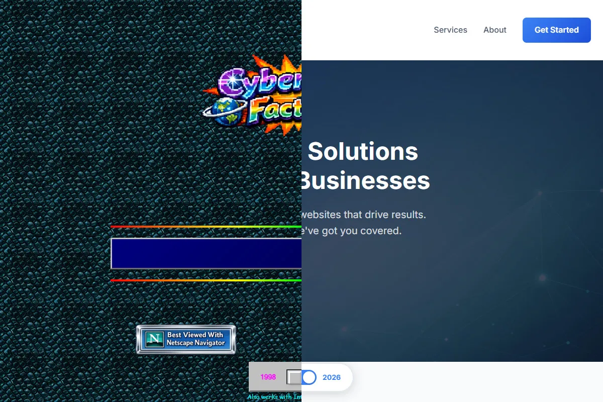 Screenshot of the CyberWeb Factory demo